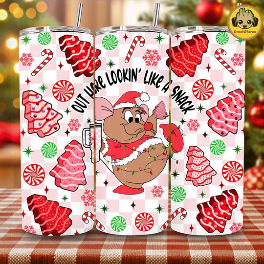 Discover Christmas Mouse Cartoon 20 oz Tumbler Wrap Png, My Day 20oz Skinny Tumbler Wrap, Christmas Movie Characters Tumbler Wrap, Digital Download