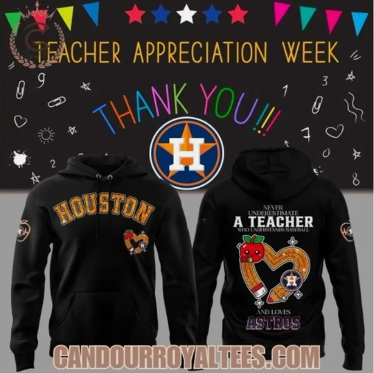 Astros Baseball Teacher Appreciation Game 3D Hoodie Gift For Christmas