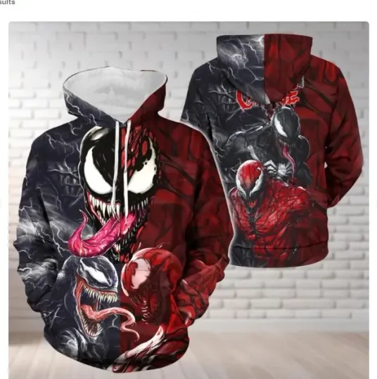 Venom And Carnage Hoodie 3d all printed new GLC059506
