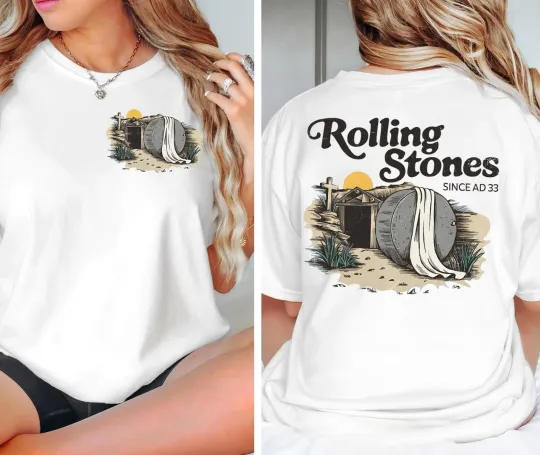 Rolling Stones Jesus Christ T-Shirt for Unisex, Easter Day, Gift For Christian.