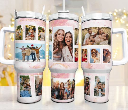 Discover Photos Make Your Own Photo Frame Tumbler 40oz Quencher Tumbler Wrap, Family Photo Design Sublimation, Valentine Gift, Instant Digital