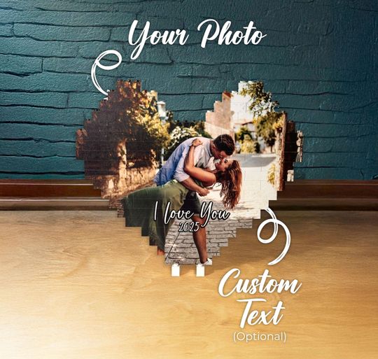 Personalized Photo Building Blocks Puzzle | Wedding Gift | Engagement Gifts | Anniversary Gift | Couple Gifts | Valentines Day Gifts