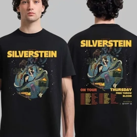 Discover Silverstein 25 Years Of Noise Tour Double Sided T-Shirt 2025 North America