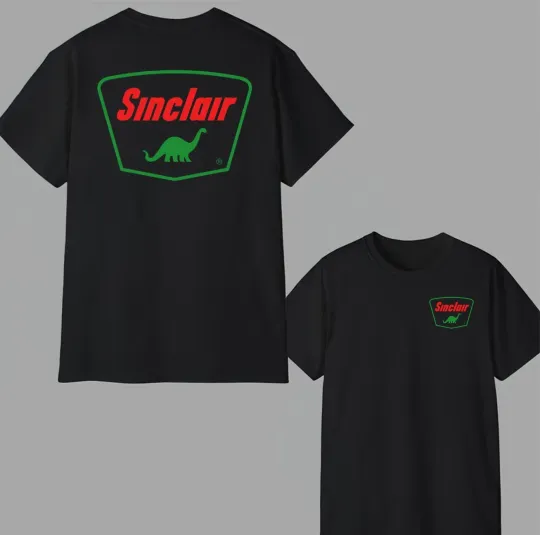 Discover Sinclair Oil Logo Double Sided T-Shirt for Oil and Gas Workers