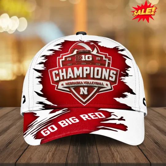 Discover Nebraska Cornhusker Women’s Volleyball 2025 Big Ten Champions Cap
