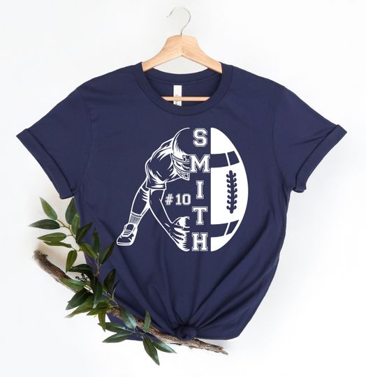 Discover Customized Football T-Shirt with Your Name - Game Day Football Graphic Tee