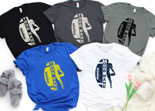 Discover Customized Football Shirt with Your Name - Game Day Football Tee - Football Graphic T-Shirt