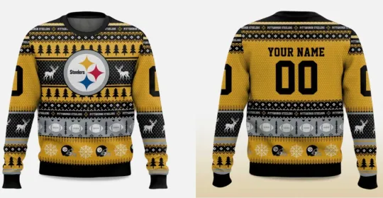 Discover 2025 Personalized Steeler Football 2025 Ugly Christmas Sweater