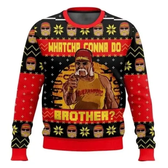 Discover Whatcha Gonna Do Brother Hogan Ugly Sweater Wrestling Fan Gift For Christmas