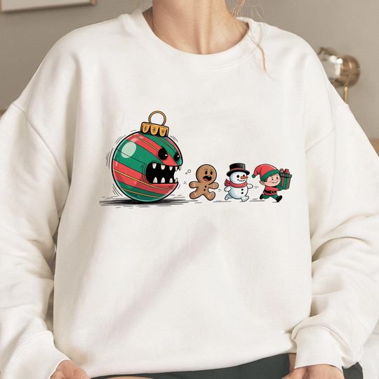 Discover Funny Gingerbread Cookie Christmas Shirt, Retro Festive Holiday Shirt, Cute Merry Xmas Snack Tee, Winter Holiday Graphic Shirt