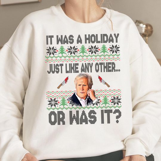 Discover Keith Morrison Christmas Shirt, True Crime Ugly Christmas Sweatshirt, Funny Xmas Party Sweater, Retro Holiday Gift