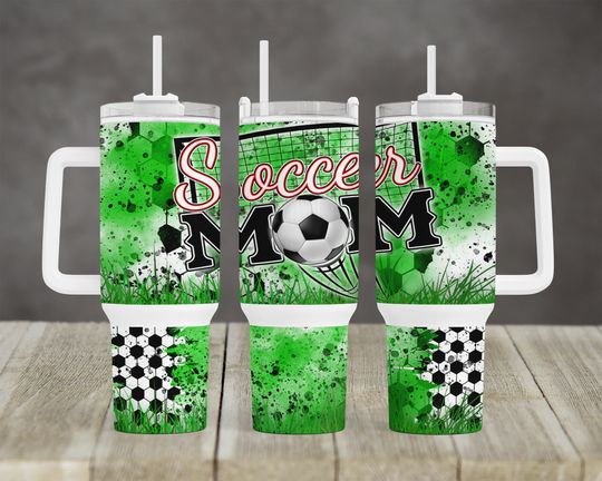 Discover Soccer Mom design 40 oz 2 piece Tumbler Sports Soccer tumbler mom
