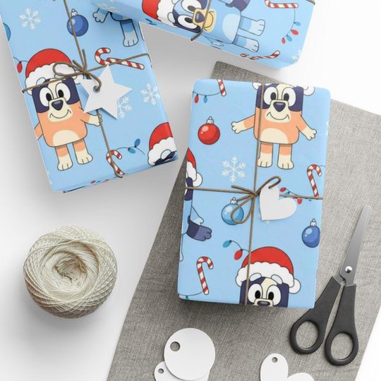 Discover Christmas Wrapping Paper, BlueyDad Christmas Pattern
