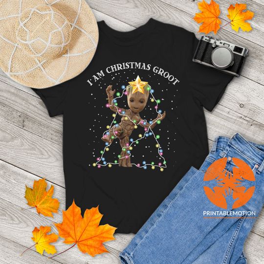 Discover Baby Groot I Am Christmas Groot Vintage T-Shirt, Christmas Shirt, Baby Groot Shirt