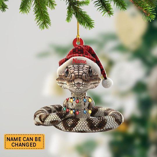 Discover Personalized Owl And Hat Light Christmas Ornament, Owl Christmas Ornament Decor, Gift For Animal Lovers