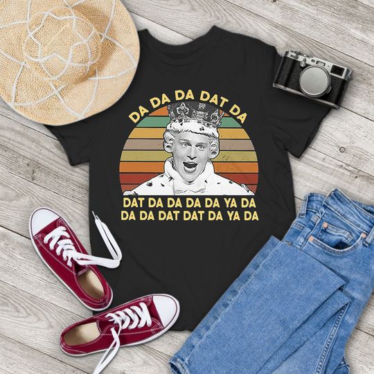Discover Da Da Da Dat Da King George Retro Sunset Vintage T-Shirt for Alexander Hamilton Fans
