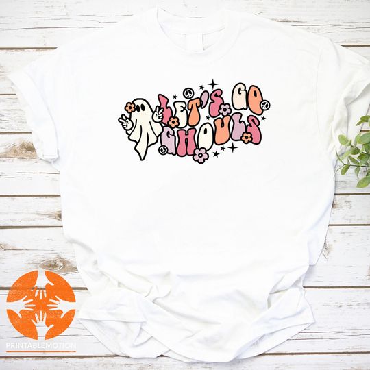 Discover Retro Halloween Ghouls T-Shirt, Spooky Season Funny Vintage Tee