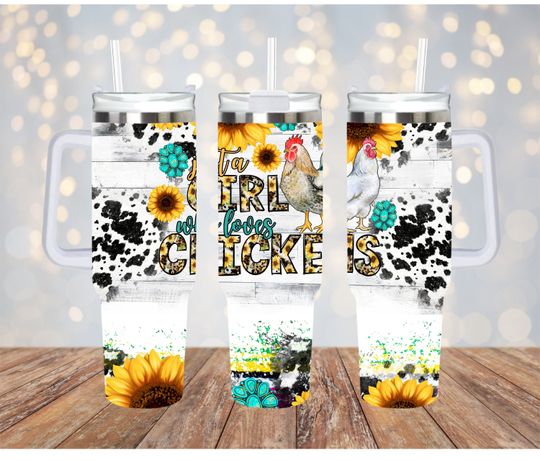 Discover Chicken 40oz Tumbler Wrap  , Just A Girl Who Loves Chickens 40oz Tumbler Wrap  , 40oz Tumbler Wrap