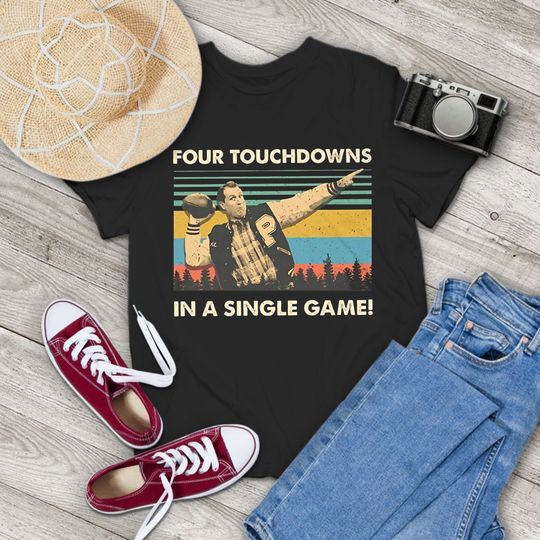 Discover Four Touchdowns In A Single Game Vintage T-Shirt, Married With Children Al Bundy Rugby Shirt, Gift Tee For Fans