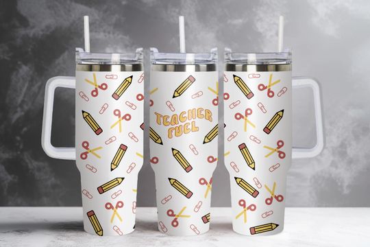 Discover Teacher 40oz Tumbler, 40oz Tumbler Wrap, Teacher Tumbler Wrap, Back to School  40oz Handle Tumbler Wrap, Teacher Thank You Gift, 40oz
