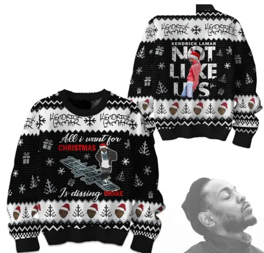 Kendrick Lamar Not Like Us Christmas Ugly Sweater