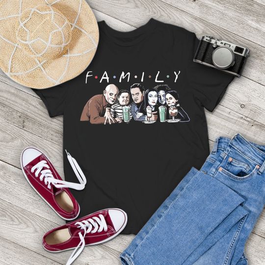 Emily Addams Family Friends TV Show Halloween Vintage T-Shirt
