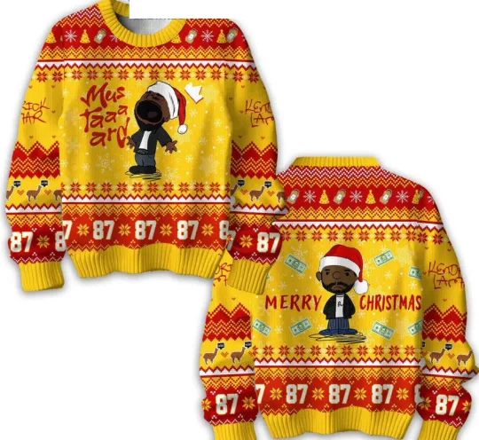 Discover Kendrick Lamar Merry Mustard Christmas Holidays Ugly Sweater