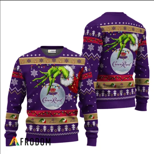 Discover Holiday Ugly Christmas Sweater Inspired by funny character Hand & Whiskey Theme Design