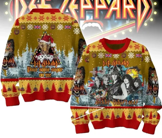Discover Def Leppard Some Sugar On Me Christmas Ugly Sweater
