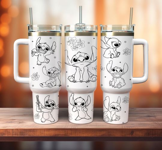 Discover 40oz Stitch Tumbler Wrap  , Stitch Tumbler Sublimation, Sublimation Design, 40oz Quencher Tumbler