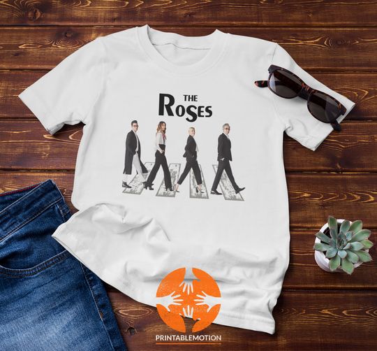 Discover Schitt's Creek The Roses Abbey Road Vintage T-Shirt, Beatles Shirt, Family Gift Tee