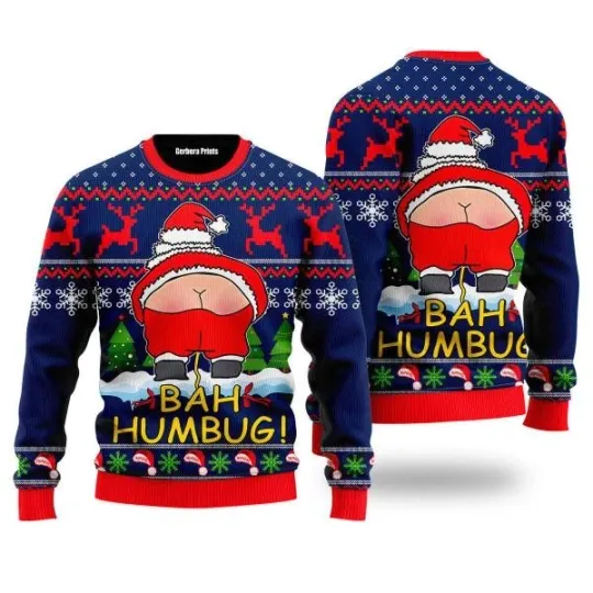 Discover Santa Funny Bah Humbug Ugly Sweater Partyugly sweater