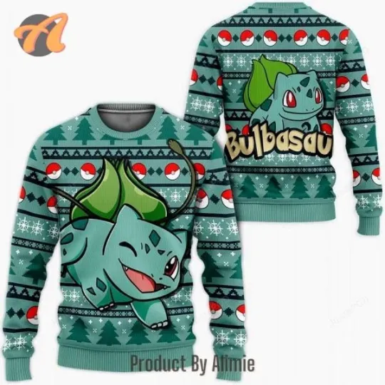 Bulbasaur Ugly Christmas Sweater Jumpers
