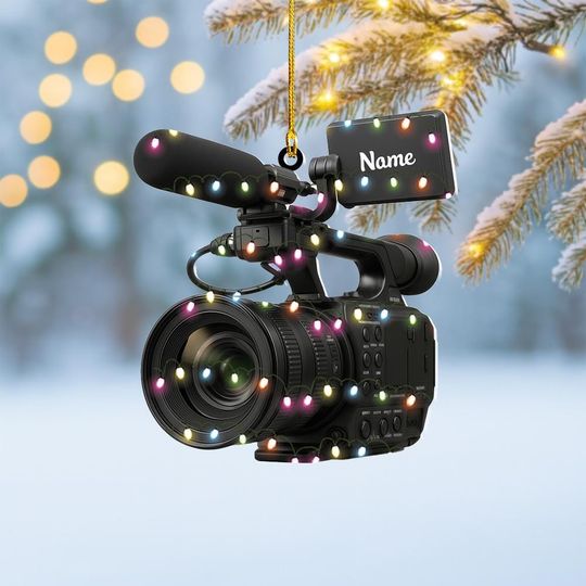 Discover Personalized Video Camera Christmas Ornament, Digital Camera Ornament Gift, Vintage Camera Hanging Decor, Photograph Ornament