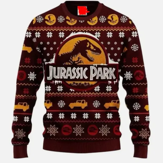 Jurassic World Jurassic Park Funny Ugly Christmas Sweater Gift For Christmas