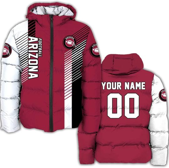 Discover Football Arizonna Custom Your Own Puffer Jackets Personalized Any Sport Name Number Jacket