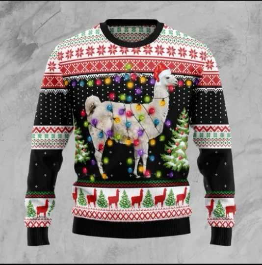 Discover Llama Hit That Merry X-mas Ugly Christmas Sweater