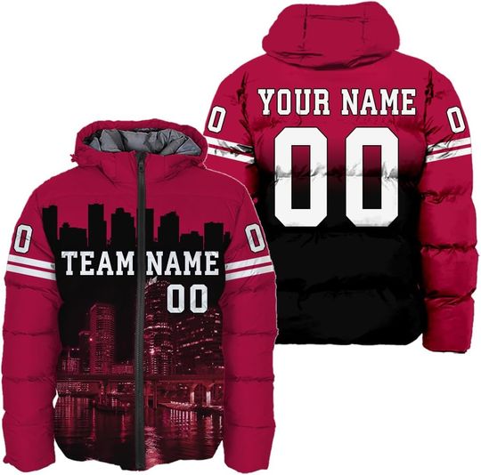 Discover Personalized Arizonna Cardinals Men's American Football Personalized Puffer Jacket