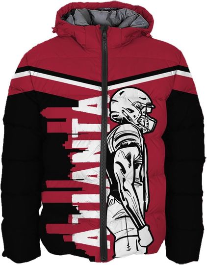 Discover Mens Football American Personalized Puffer Jacket Down Jacket Custom Name Number City Pride for Players Fans Gift S-5XL