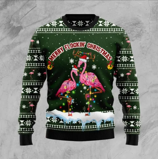 Discover Merry Flockin Christmas Ugly Christmas Sweater, Perfect Holiday Gift