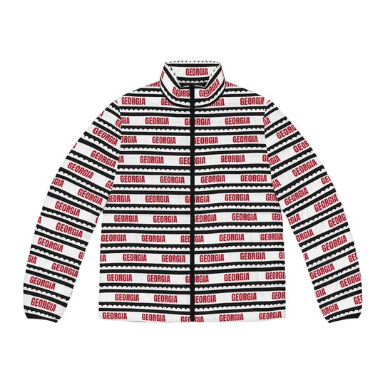 GA bulldogs Men's Puffer Jacket, UGA Football Winter Coat, College Team Fan Outerwear, Game Day Apparel, Sports Gift for Him