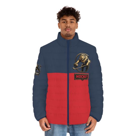 Men's Puffer Jacket - Winter Sports Outerwear, Team Fan Apparel, Ice Hockey Clothing, Athletic Winter Coat, Sports Team Gift
