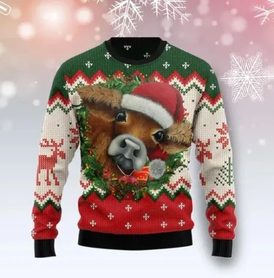 Cow Xmas Ugly Christmas Sweater Gift For Christmas great new new