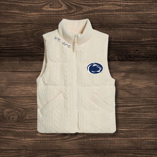 Discover Custom college gameday quilted sleeveless vest, custom logo vest, personalized college apparel spirit wear, gameday jacket, football apparel