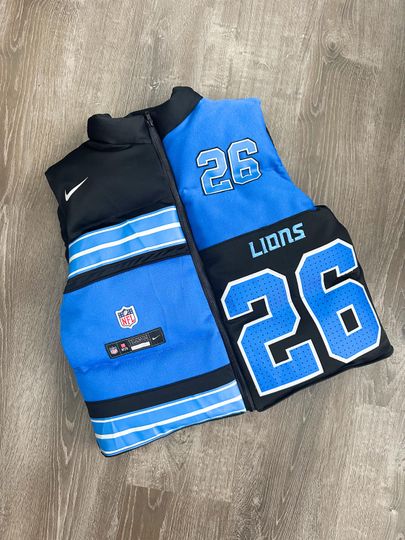 Discover Custom Upcycled Sports Puffer Vest: Handmade from Your Jerseys, Tshirts Towels and Flags