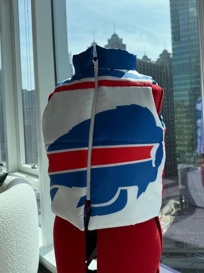 Discover CUSTOM MADE! Choose your team/city - Upcycled Puffer Vest Made From a Flag! Gift for sports fans! Football, Basketball, Hockey, College/Pro