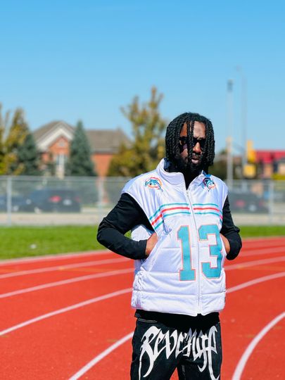 Discover Reworked Football Puffer Vest  Inspired by Miami #13  Unisex M/L