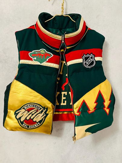 Custom Puffer Vest Game Day, Jersey, Pro, College, Football,  Team Apparel, Upcycled, Reworked, 1 of 1