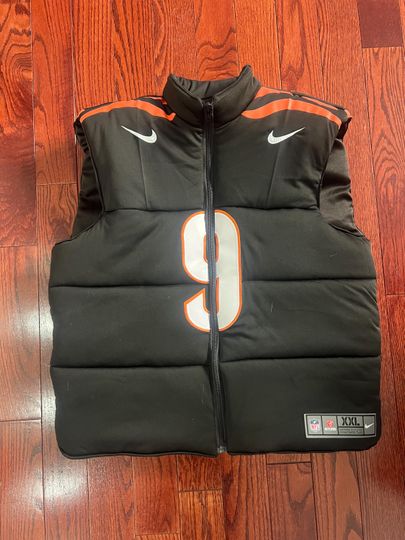 Discover Reworked Football Puffer Vest  Inspired by Cincinnatis #9  Unisex M/L