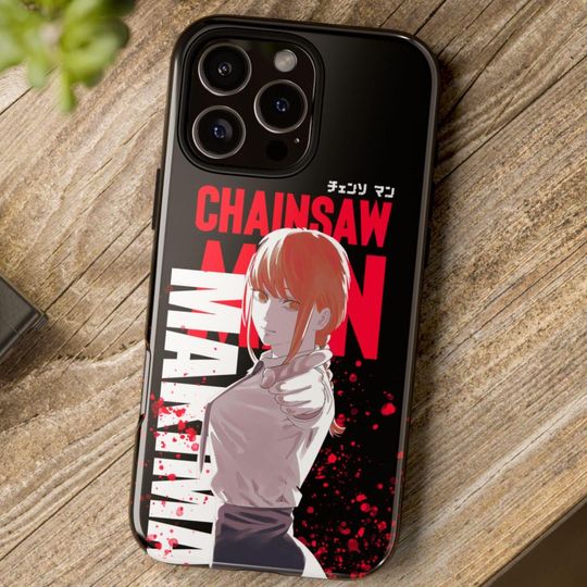 Makima Chainsaw iPhone Case - Durable Anime Manga Phone Cover with Character Designs